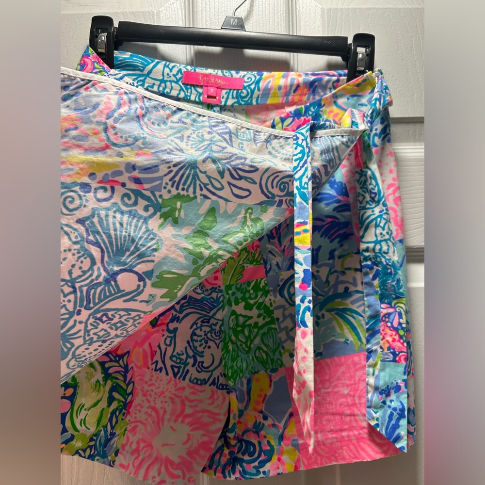 NWOT Lilly Pulitzer Simona Skort Pop Up Back Together Again Patch Print Size 2 - Picture 5 of 9